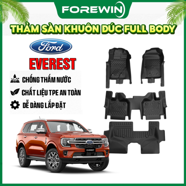 Thảm lót sàn TPE đúc Forewin dùng cho Ford Everest