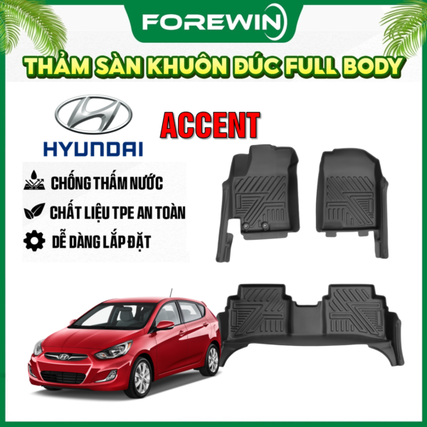 Thảm lót sàn TPE đúc Forewin cho Hyundai Accent 2019