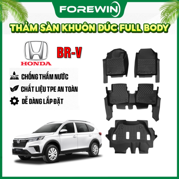 Thảm lót sàn TPE đúc Forewin cho Honda BR-V 2023