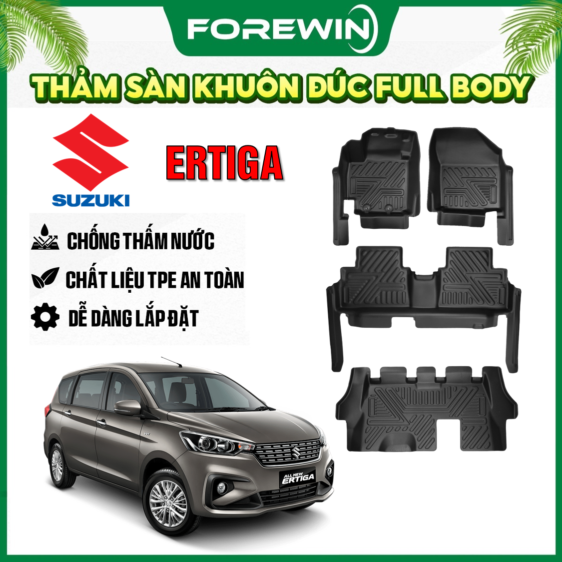 Thảm lót sàn TPE đúc Forewin cho Suzuki Ertiga