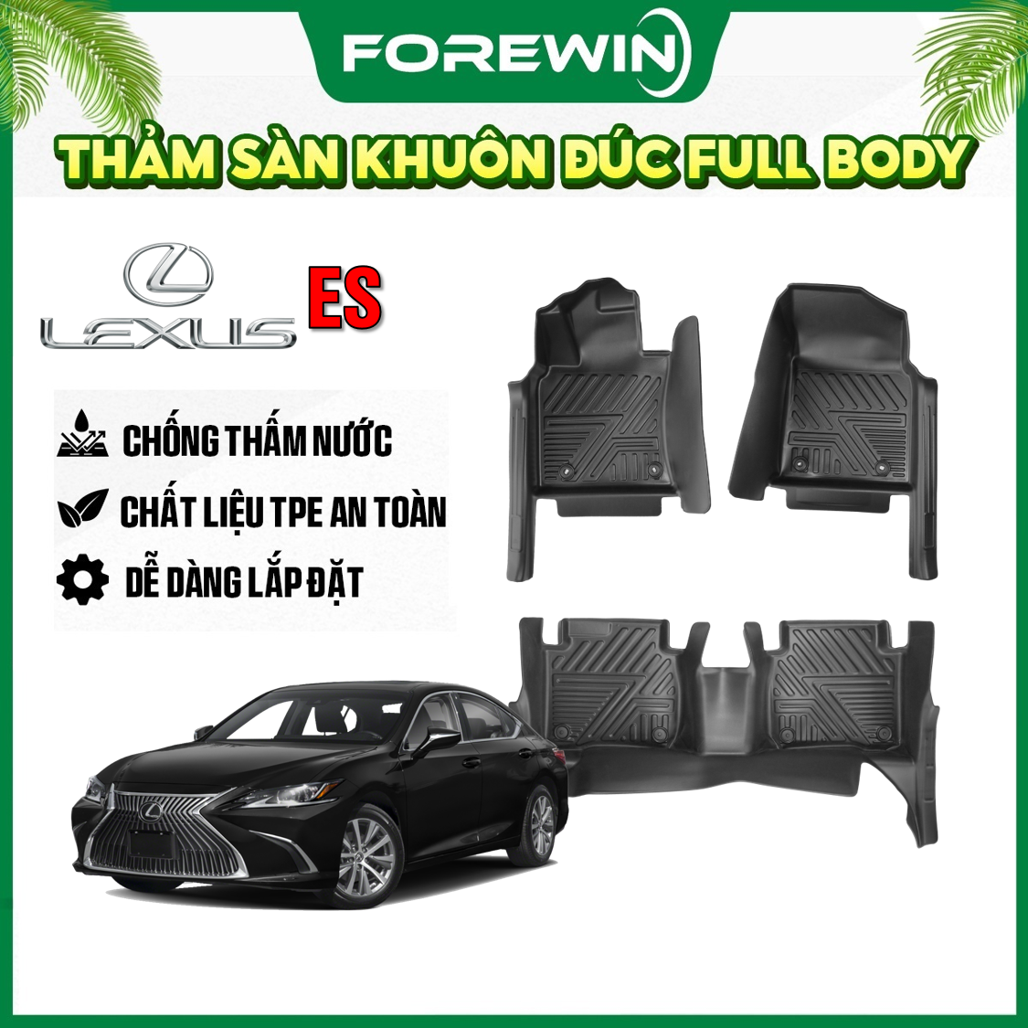 Thảm lót sàn TPE đúc Forewin cho Lexus ES
