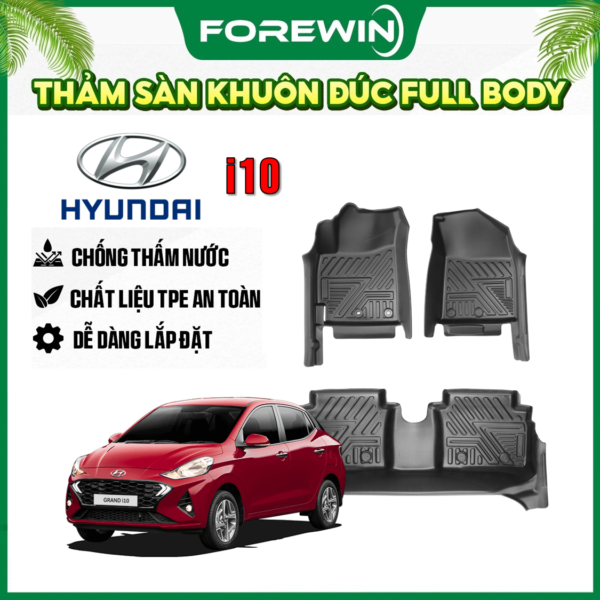 Thảm lót sàn TPE đúc Forewin cho Hyundai i10 2022