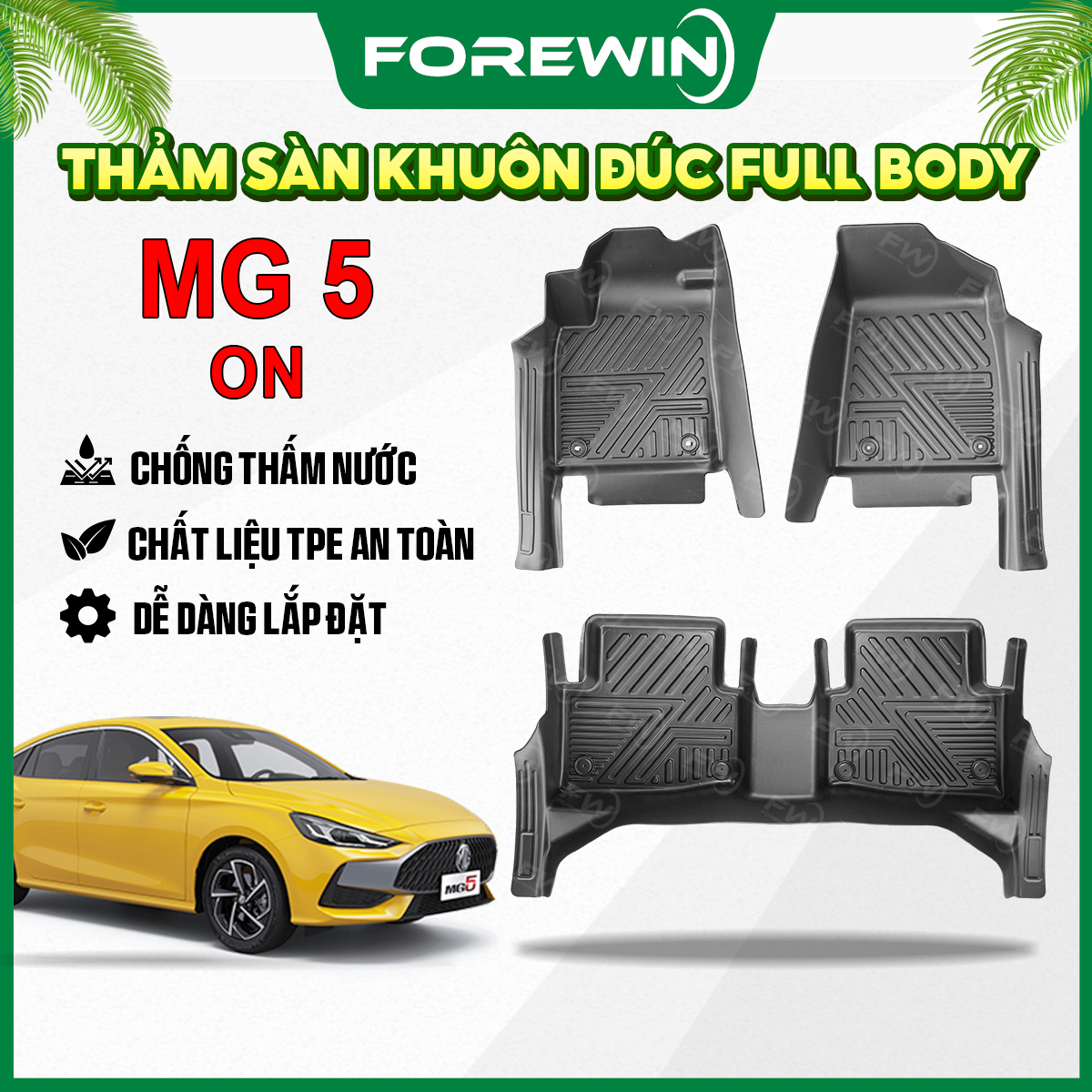 Thảm lót sàn TPE đúc Forewin cho MG5
