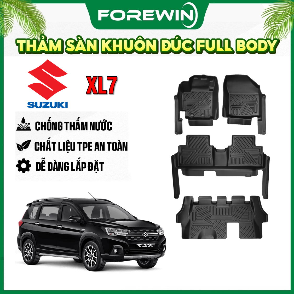 Thảm lót sàn TPE đúc Forewin cho Suzuki XL7