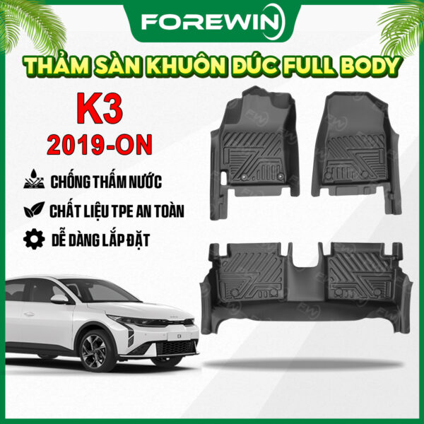 Thảm lót sàn TPE đúc Forewin cho Kia K3 2019